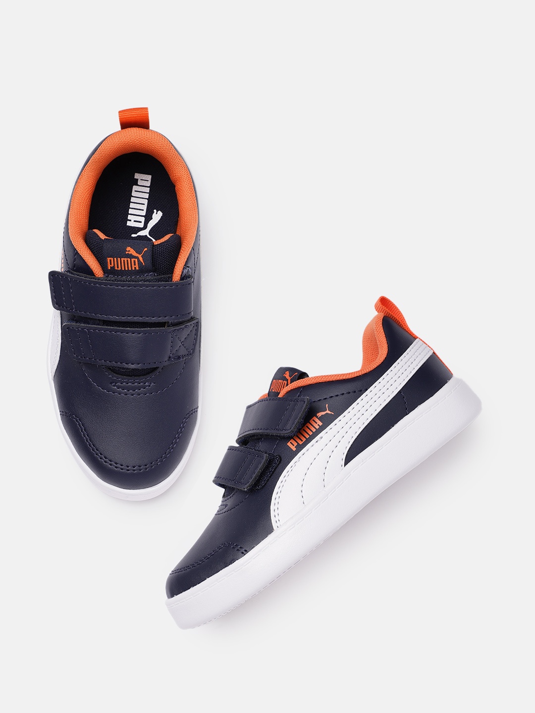 

Puma Kids Navy Blue Courtflex V2 Sneakers