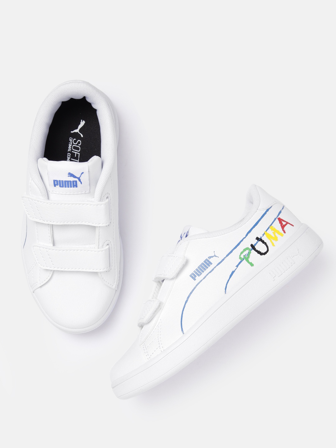 

Puma Kids Smash V2 Home School Sneakers, White