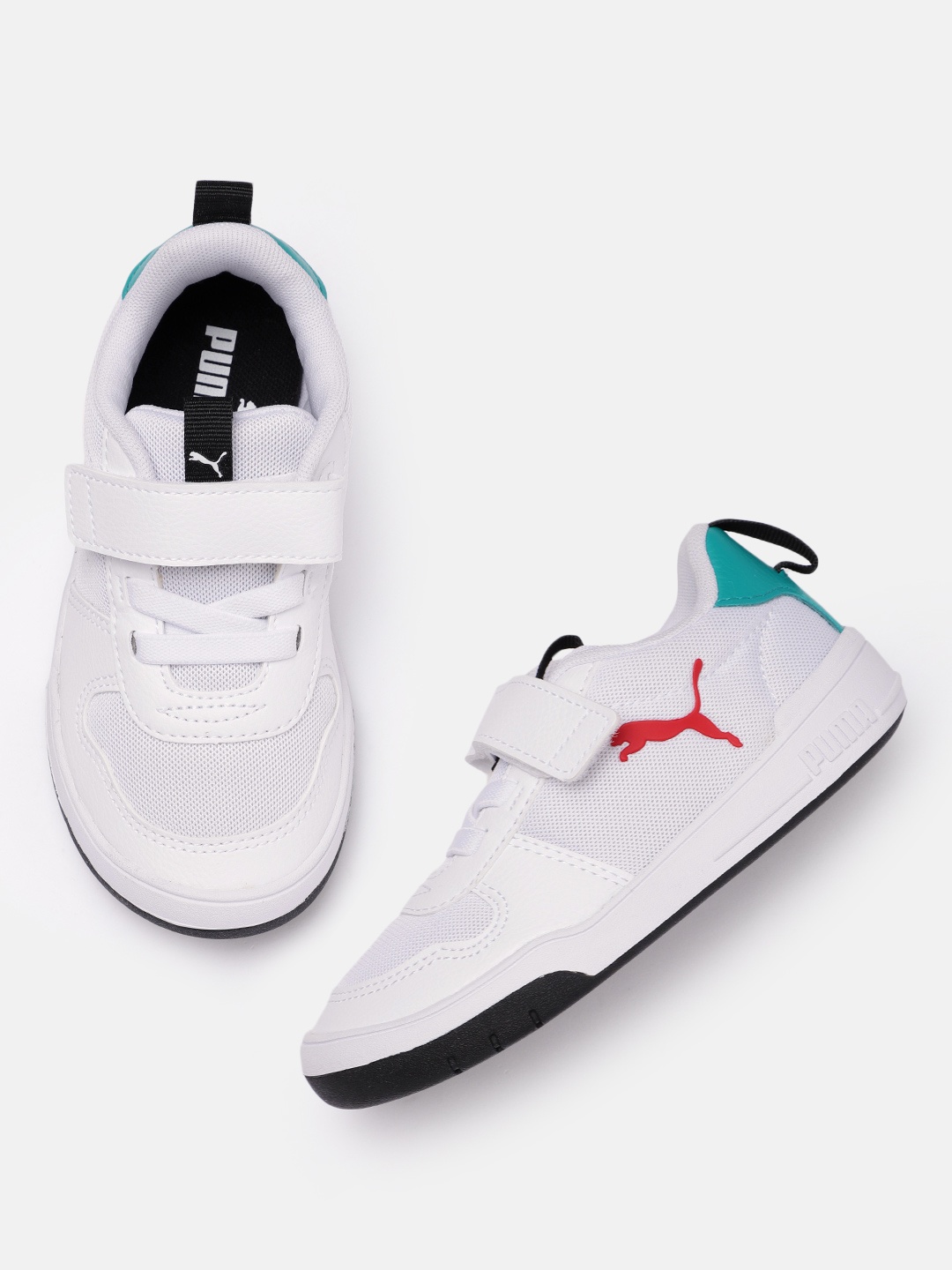 

Puma Kids White Solid Sneakers