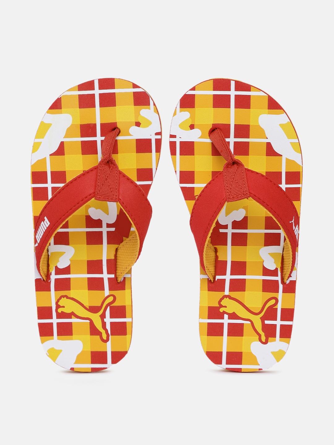 

Puma Kids Printed Bobble Thong Flip-Flops, Red