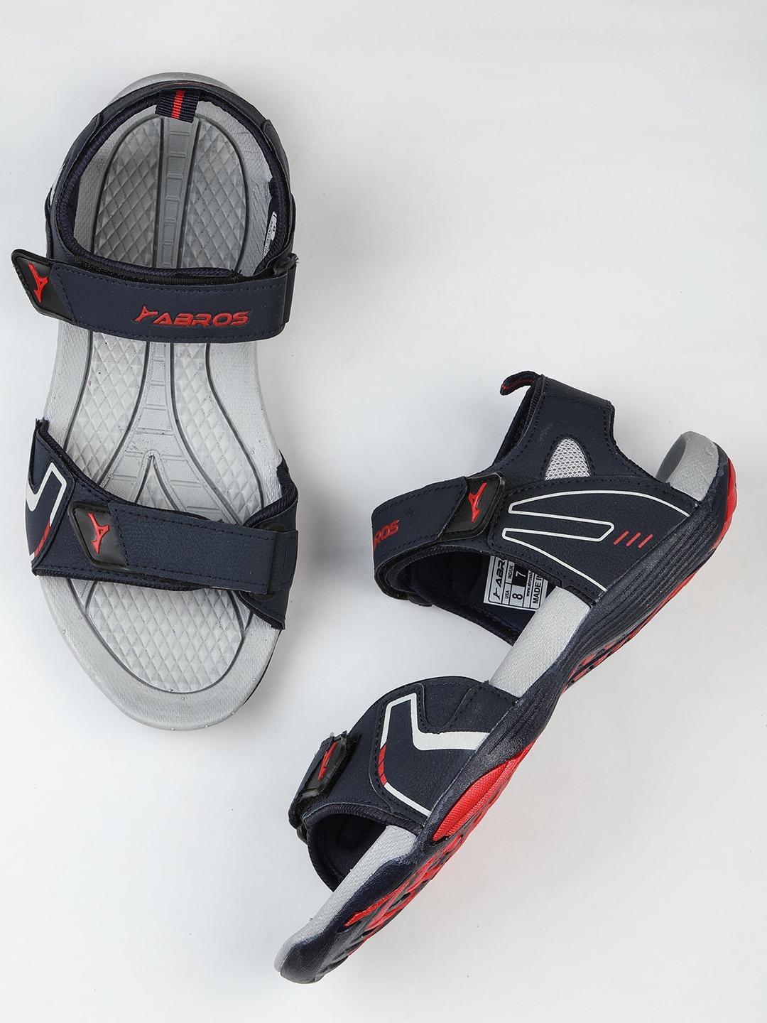 

ABROS Men Navy Blue Solid Sports Sandals