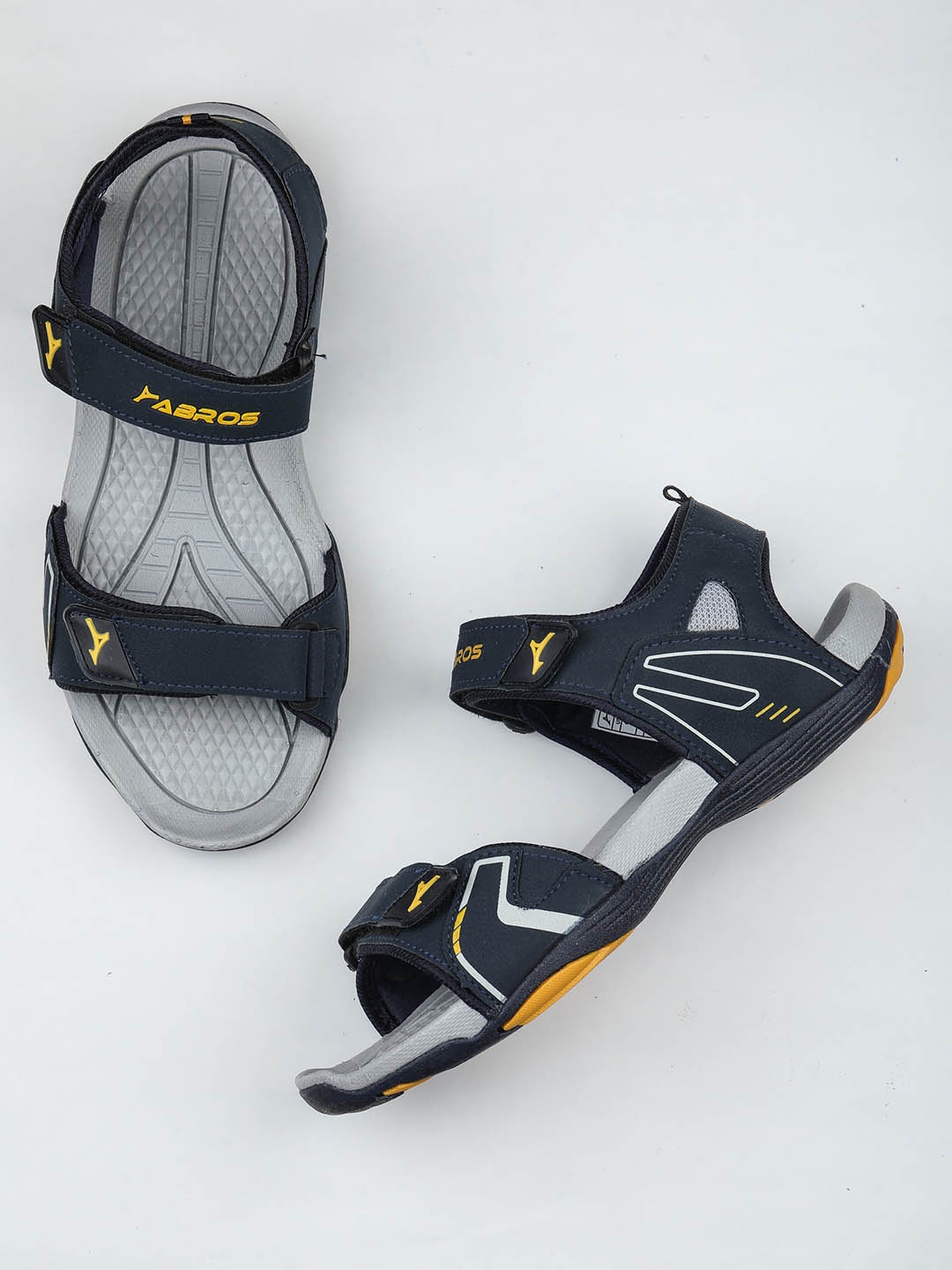 

ABROS Men Navy Blue Solid Sports Sandals