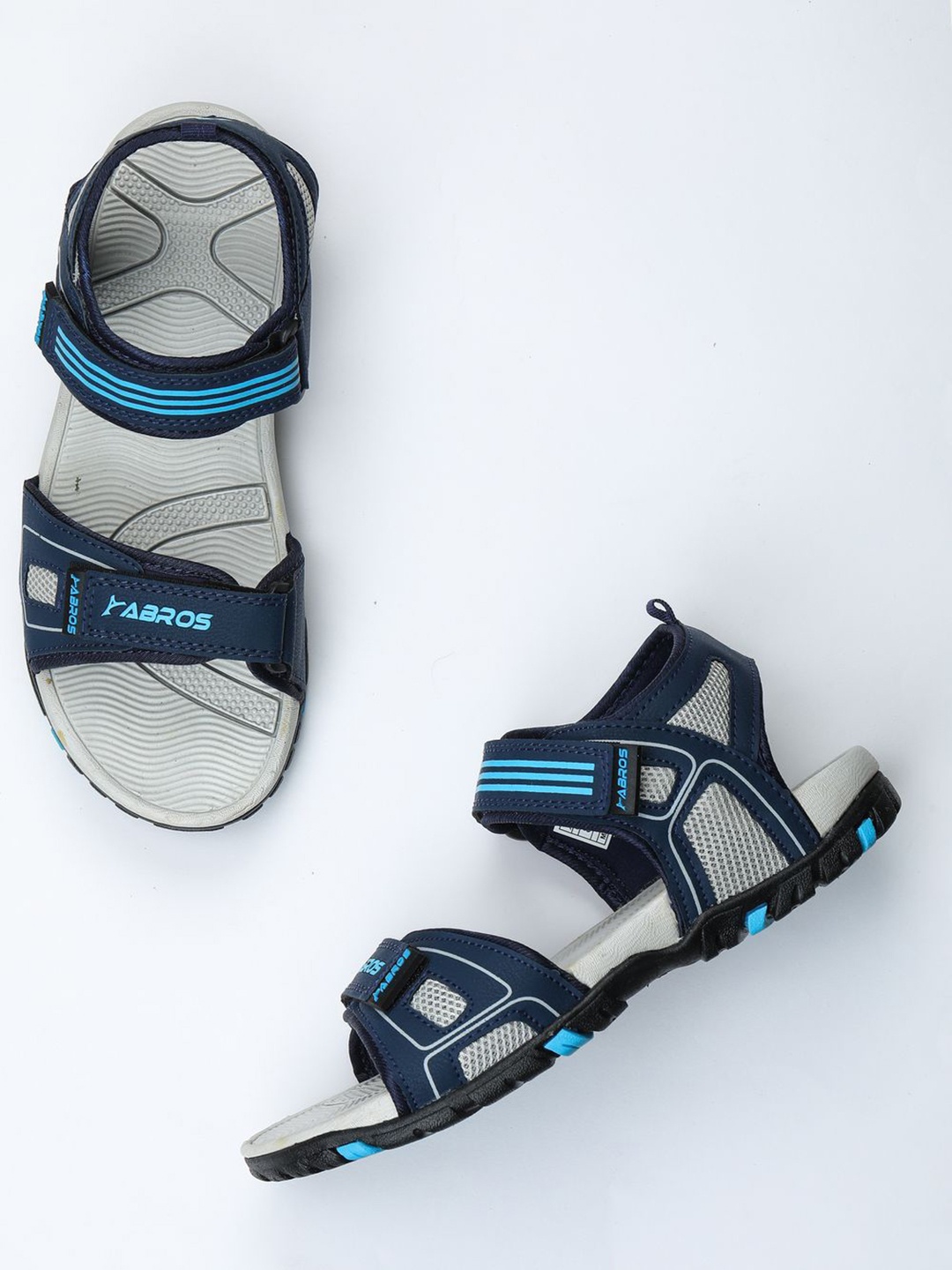 

ABROS Men Navy Blue Solid Sports Sandals