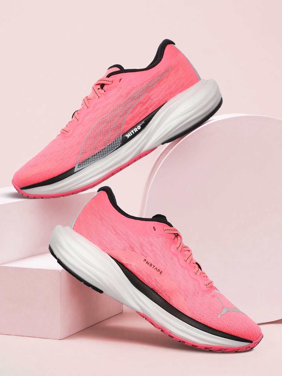 

Puma Women Pink Deviate Nitro 2 Running Shoes