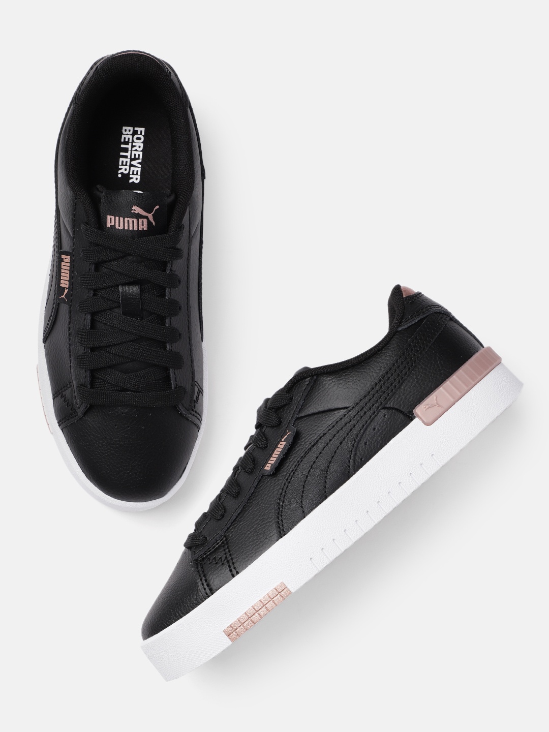 

Puma Women Black Jada Renew Leather Sneakers