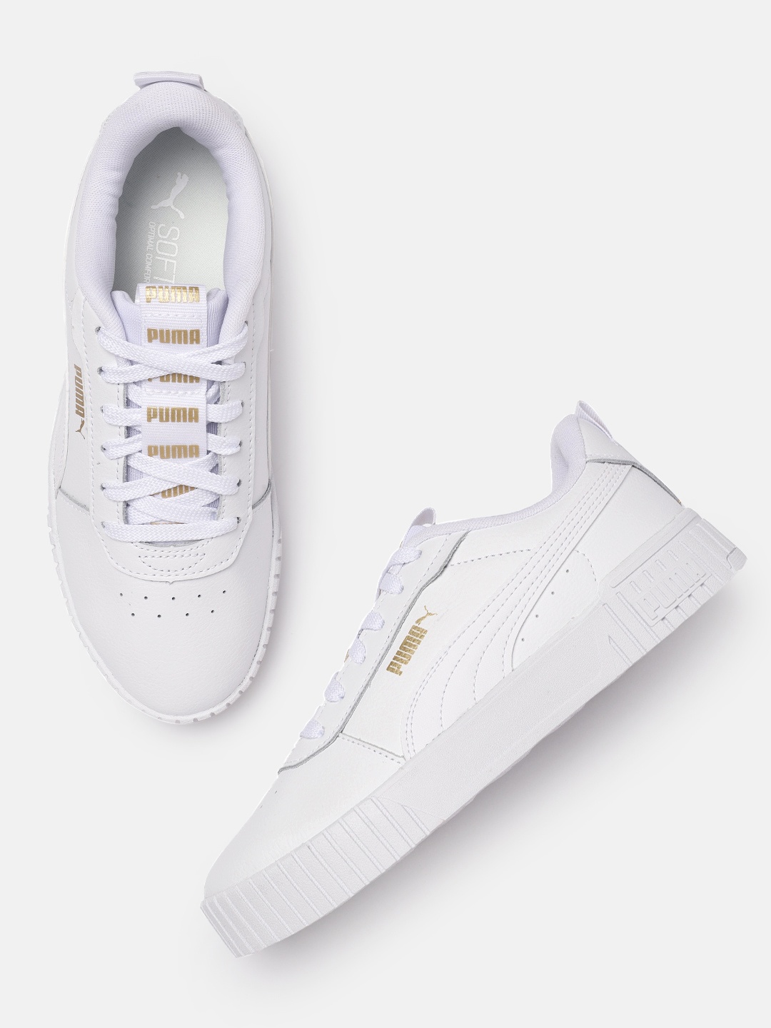 

Puma Women White Carina 2.0 Tape SOFTFOAM Sneakers