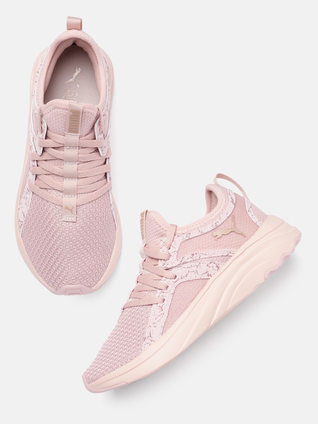 

Puma Women Softride Sophia Marble Running Shoes, Pink