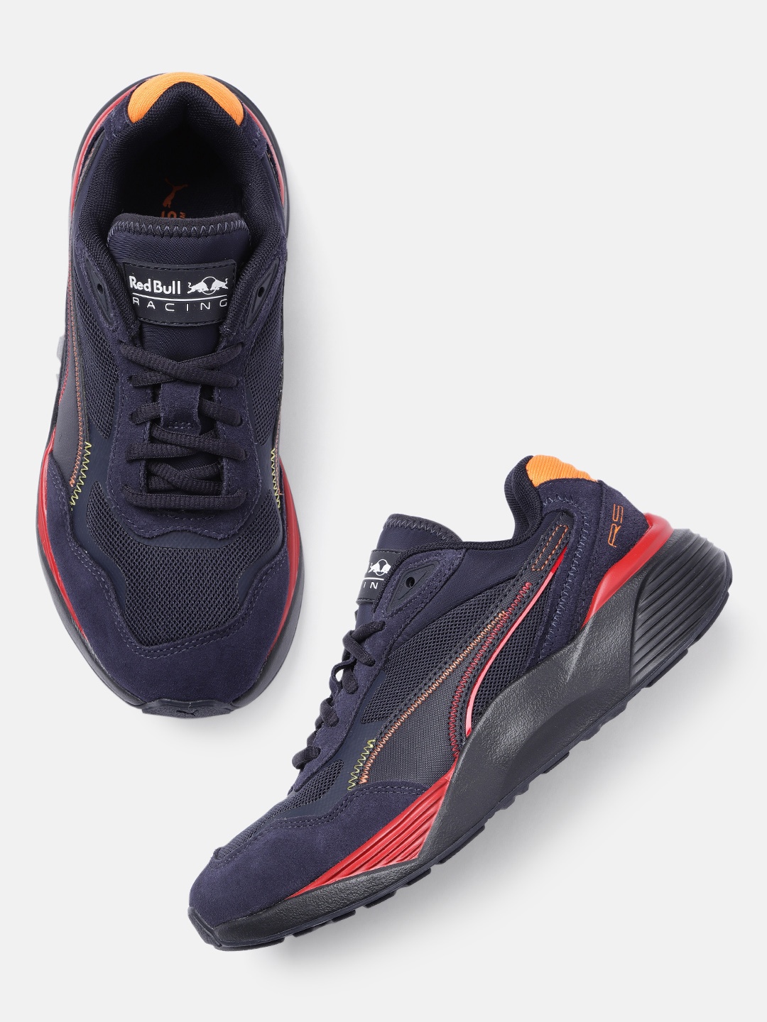 

PUMA Motorsport Unisex RBR RS-Metric Striped Sneakers, Navy blue