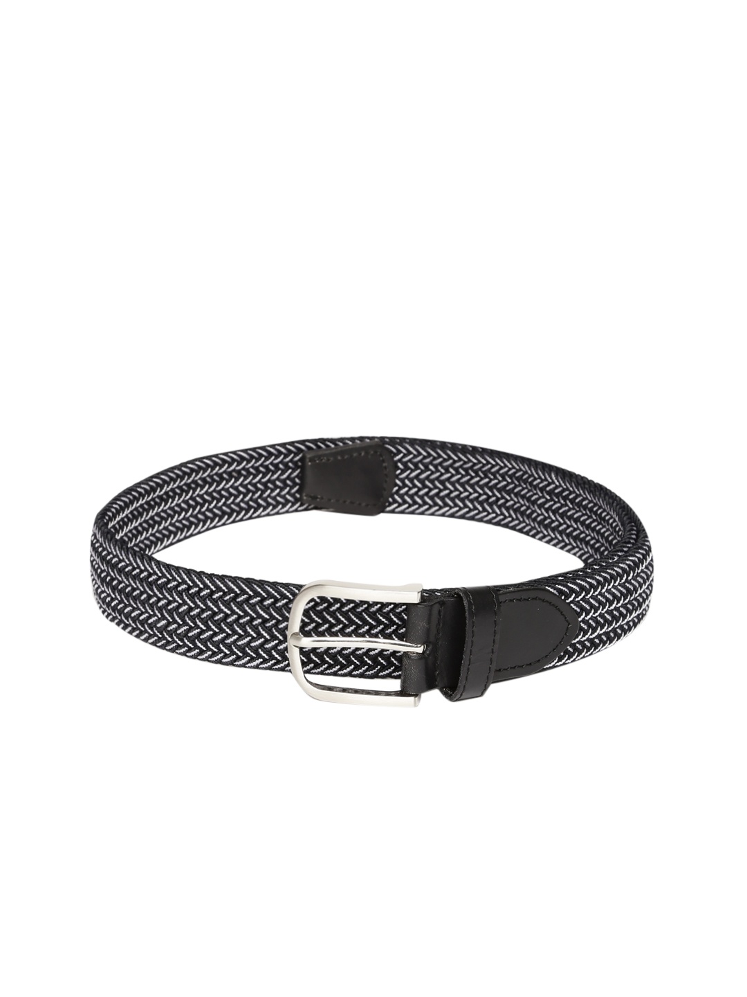 

Flying Machine Men Black Woven Design Belt