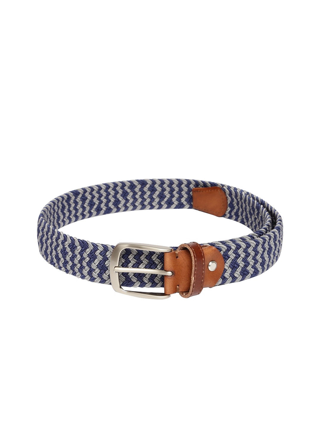 

Flying Machine Men Blue Woven Design Belt