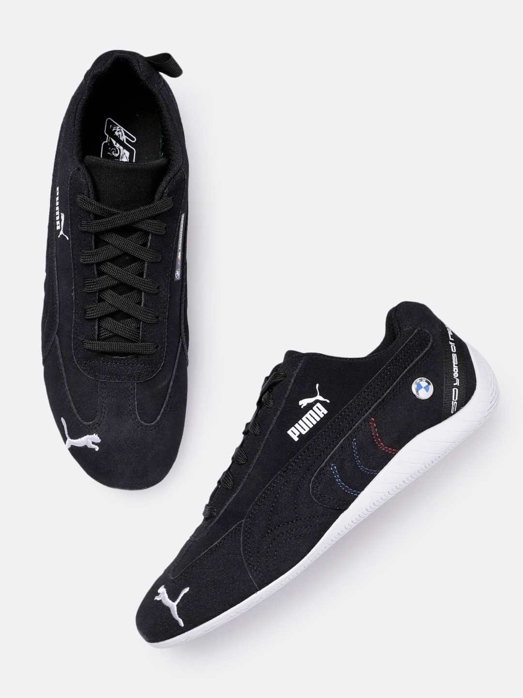 

PUMA Motorsport Unisex Black Solid Leather BMW MMS Speedcat Motorsports Shoes