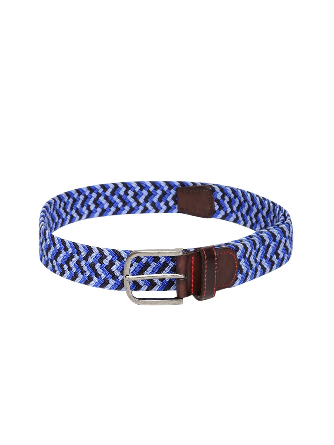 

Flying Machine Men Blue Woven Design Belt