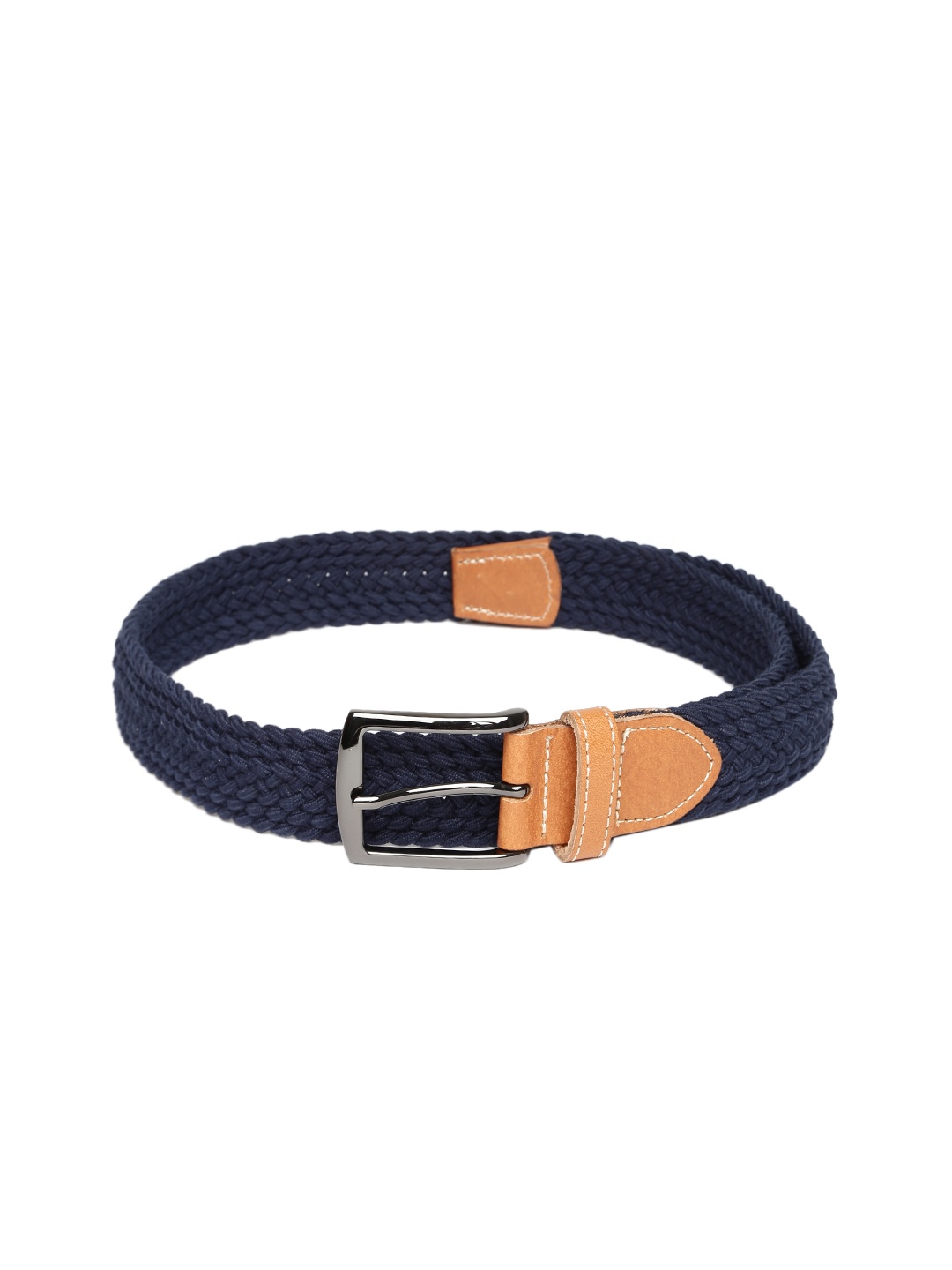 

Flying Machine Men Navy Blue Woven Design Belt