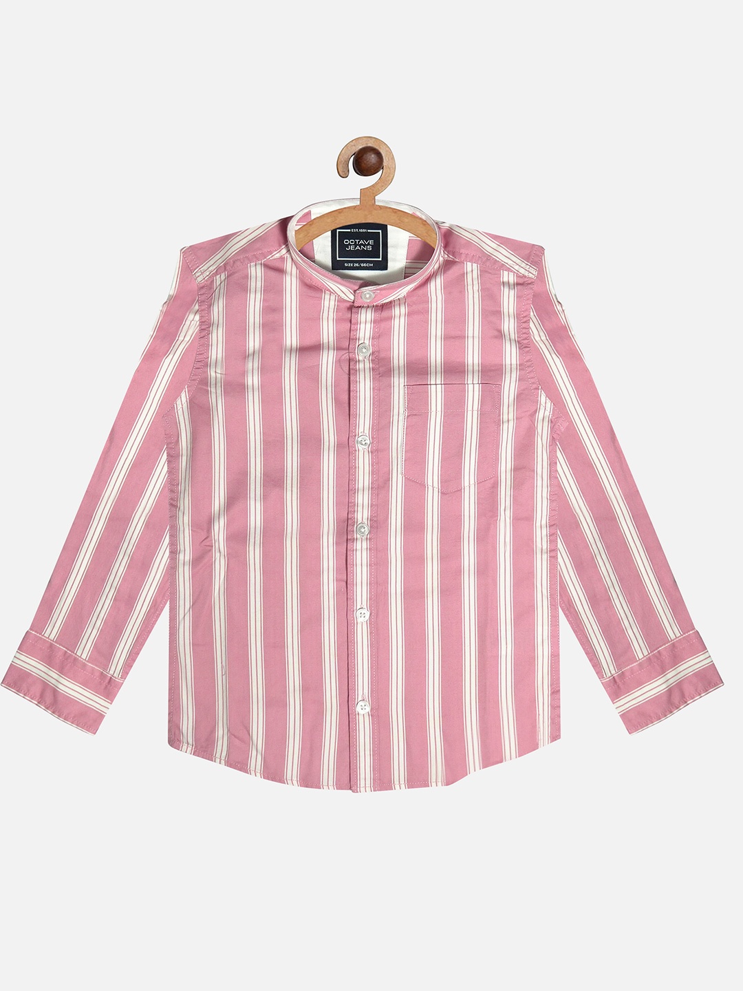 

Octave Boys Pink Striped Casual Shirt