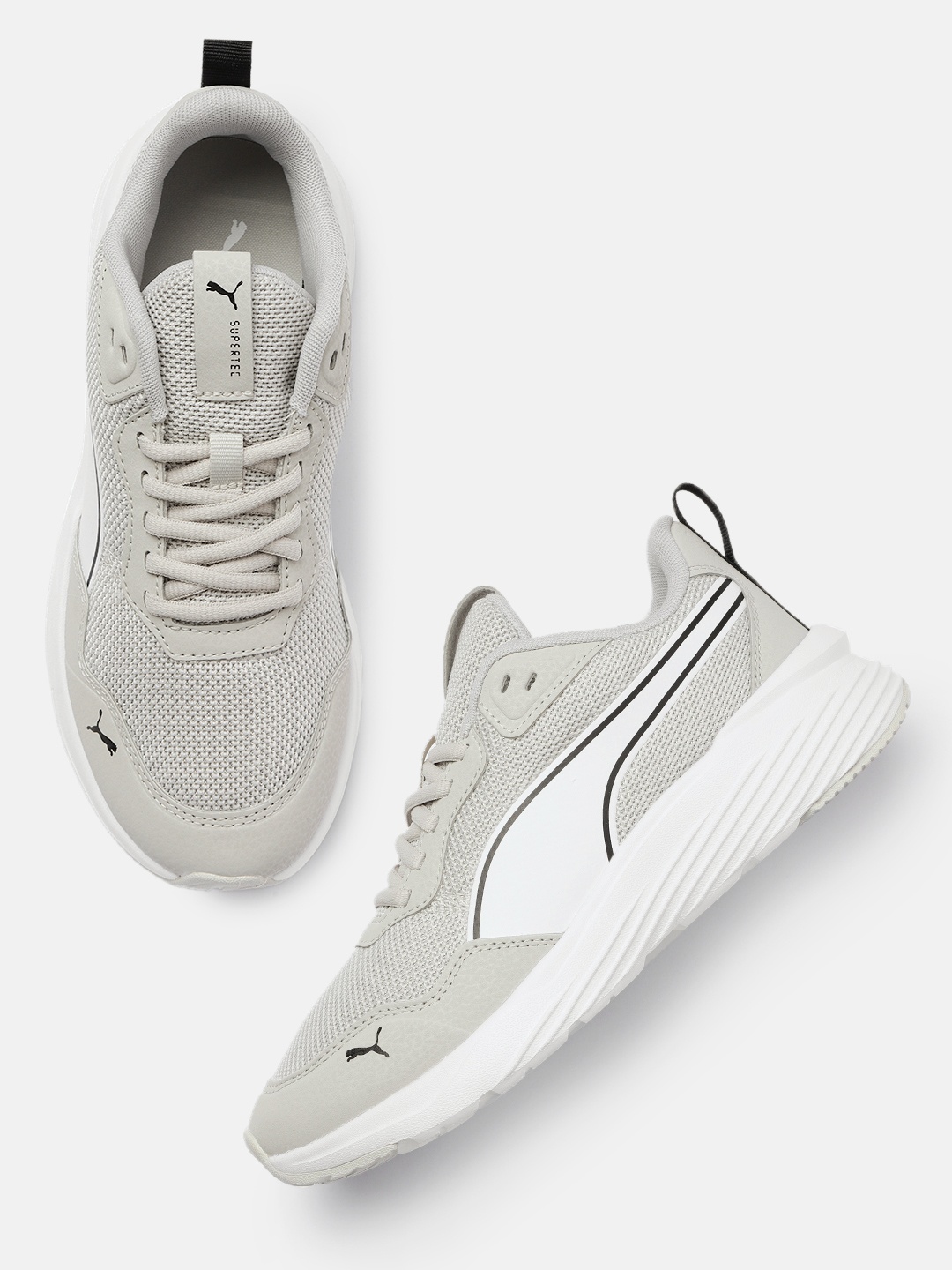 

Puma Unisex Grey & White Colourblocked Supertec Zero Sneakers