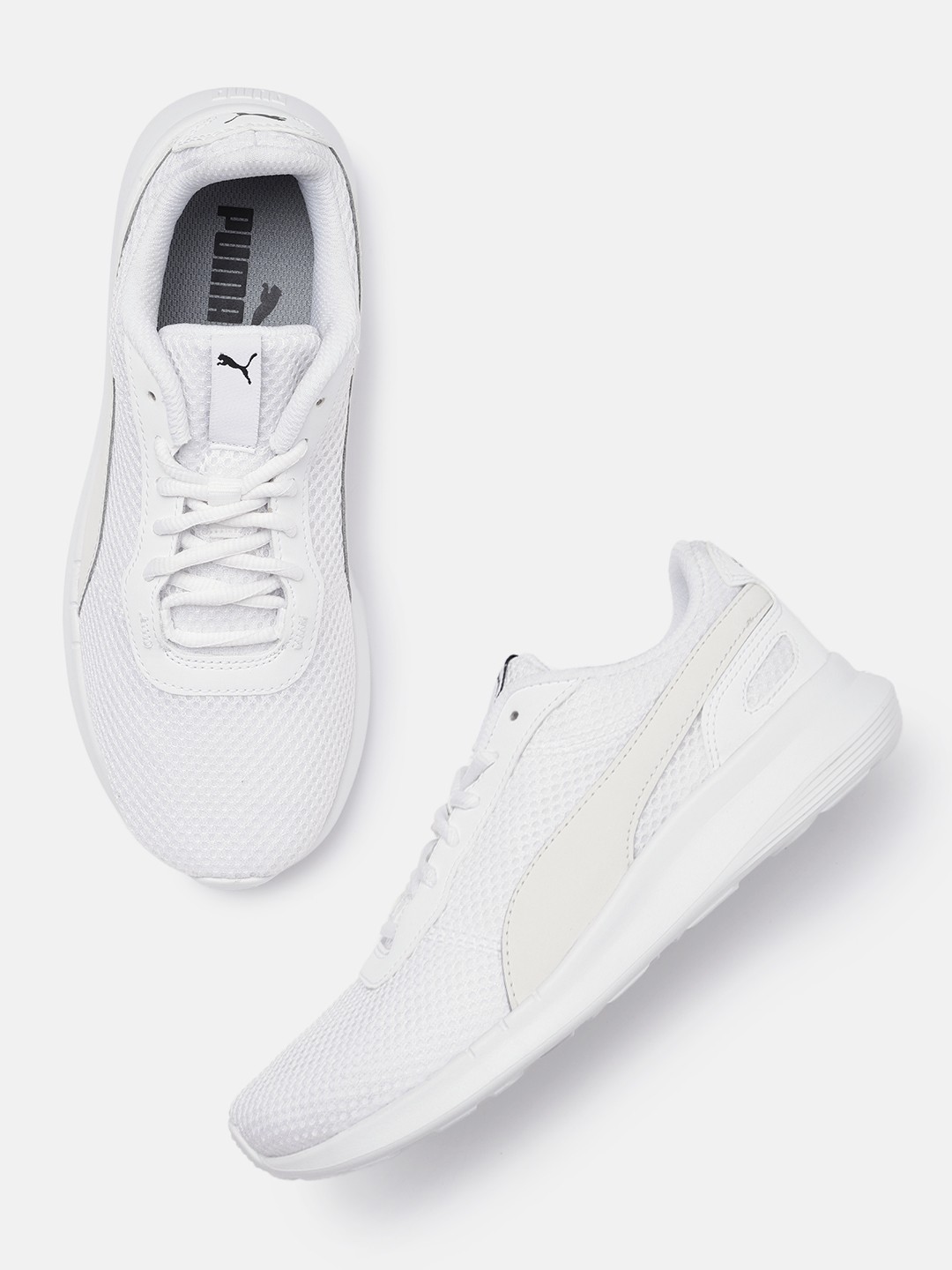 

Puma Unisex Off White Solid Regular Cliff Casual Sneakers