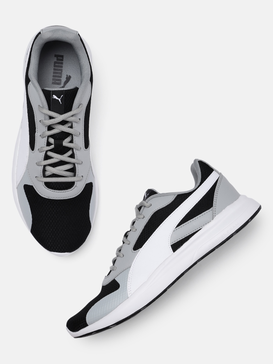 

Puma Men Grey & Black Firefly Colourblocked Sneakers