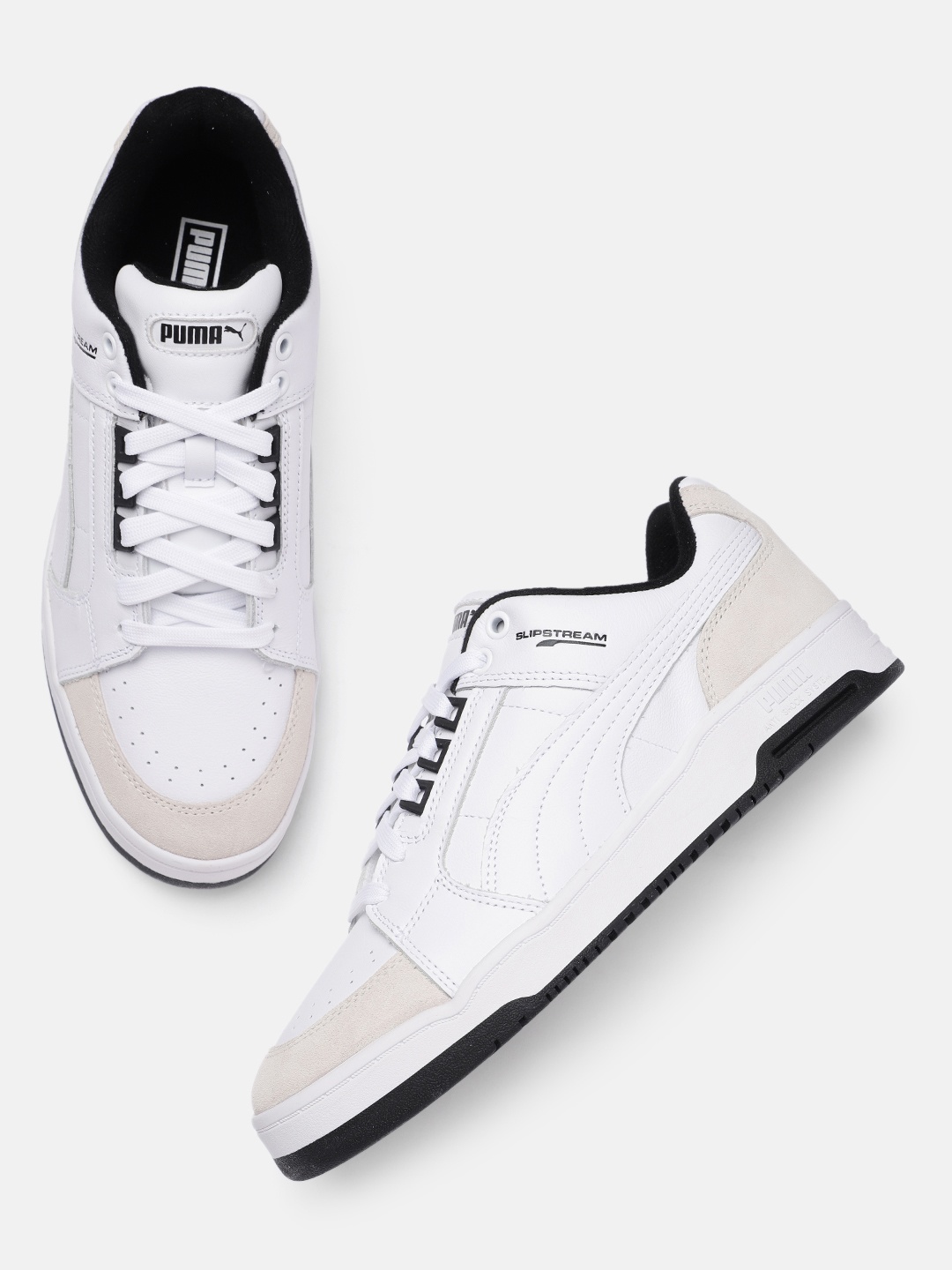 

Puma Unisex Perforations Slipstream Lo Retro Leather Regular Sneakers, White