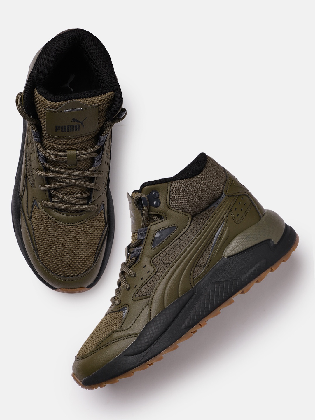 

Puma Unisex Olive Green X-RAY Speed Mid WTR Sneakers