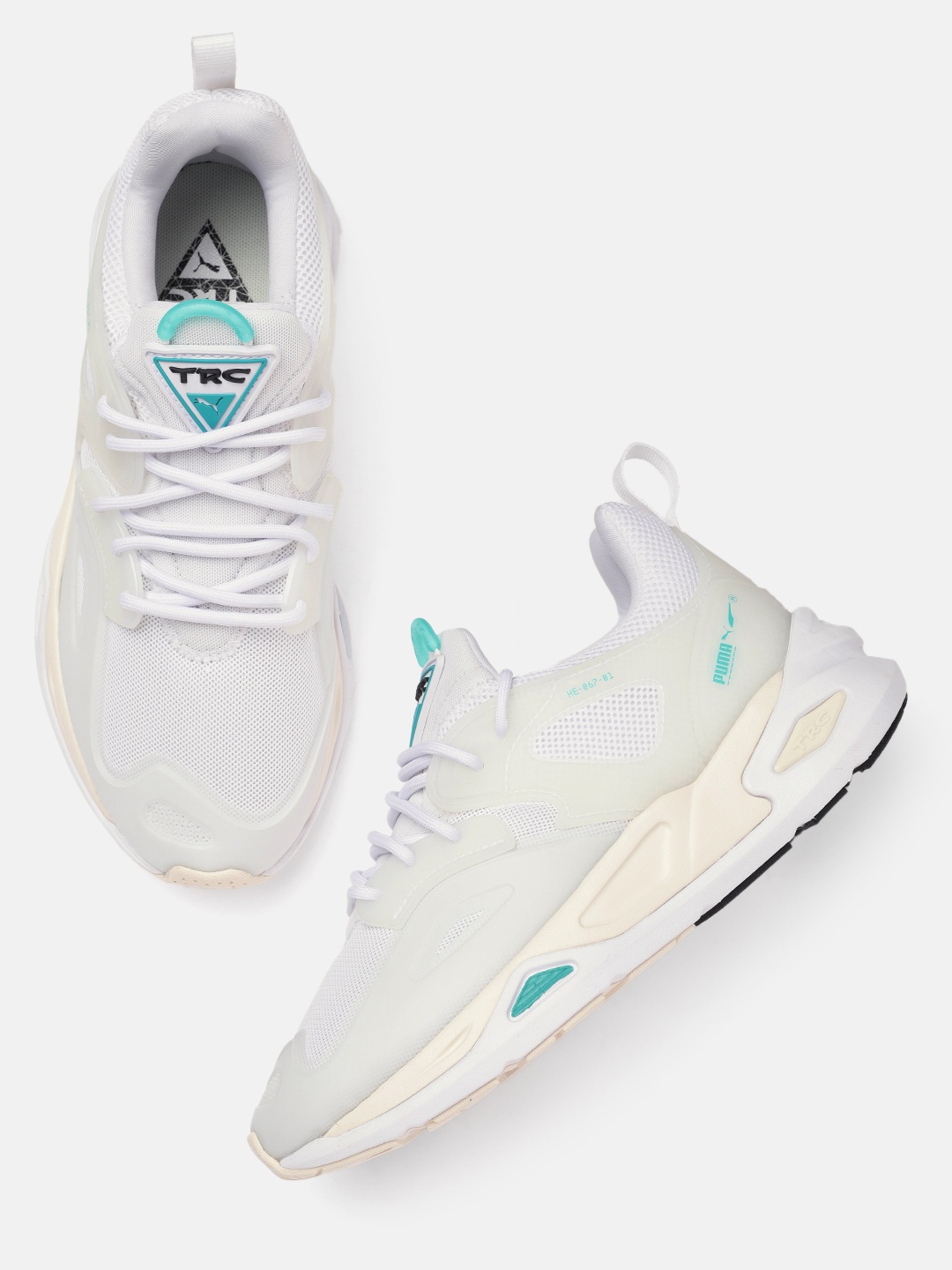 

Puma Unisex Solid TRC Blaze Molded Regular Sneakers, White