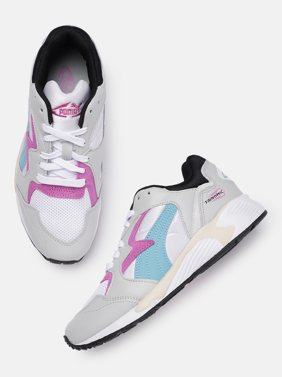 

Puma Unisex Colourblocked Prevail Regular Sneakers, Grey