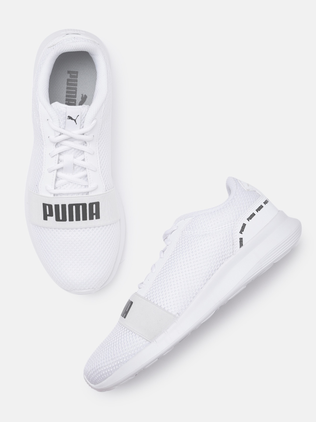 

Puma Unisex Off White Solid Regular Urus Casual Sneakers