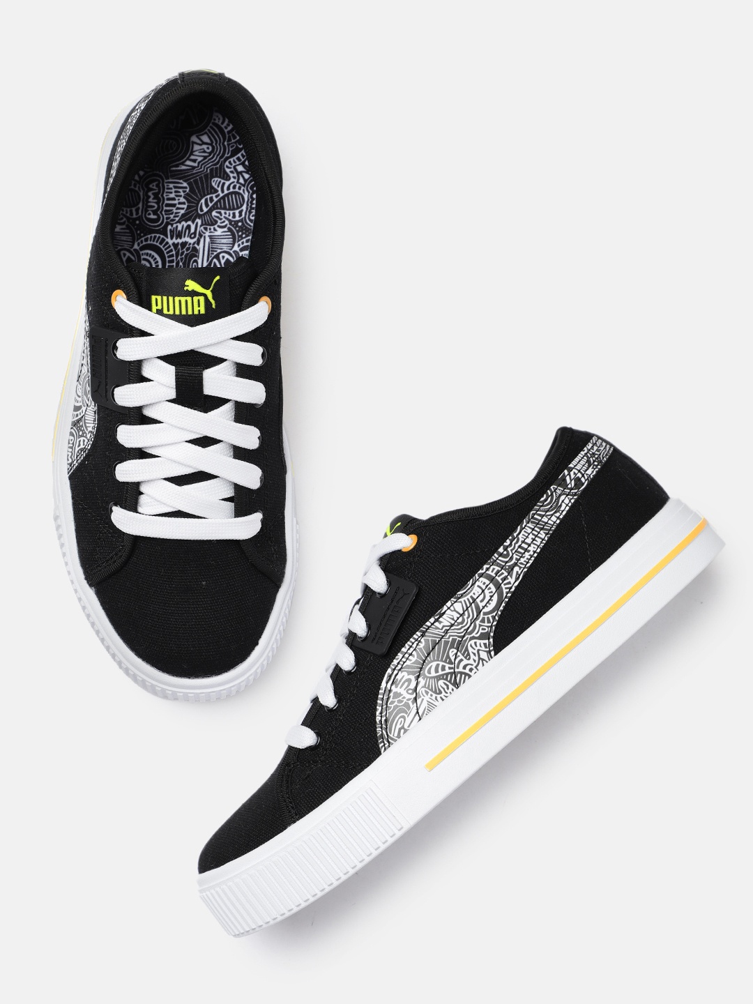 

Puma Unisex Black Ever CV Me Happy Sneakers