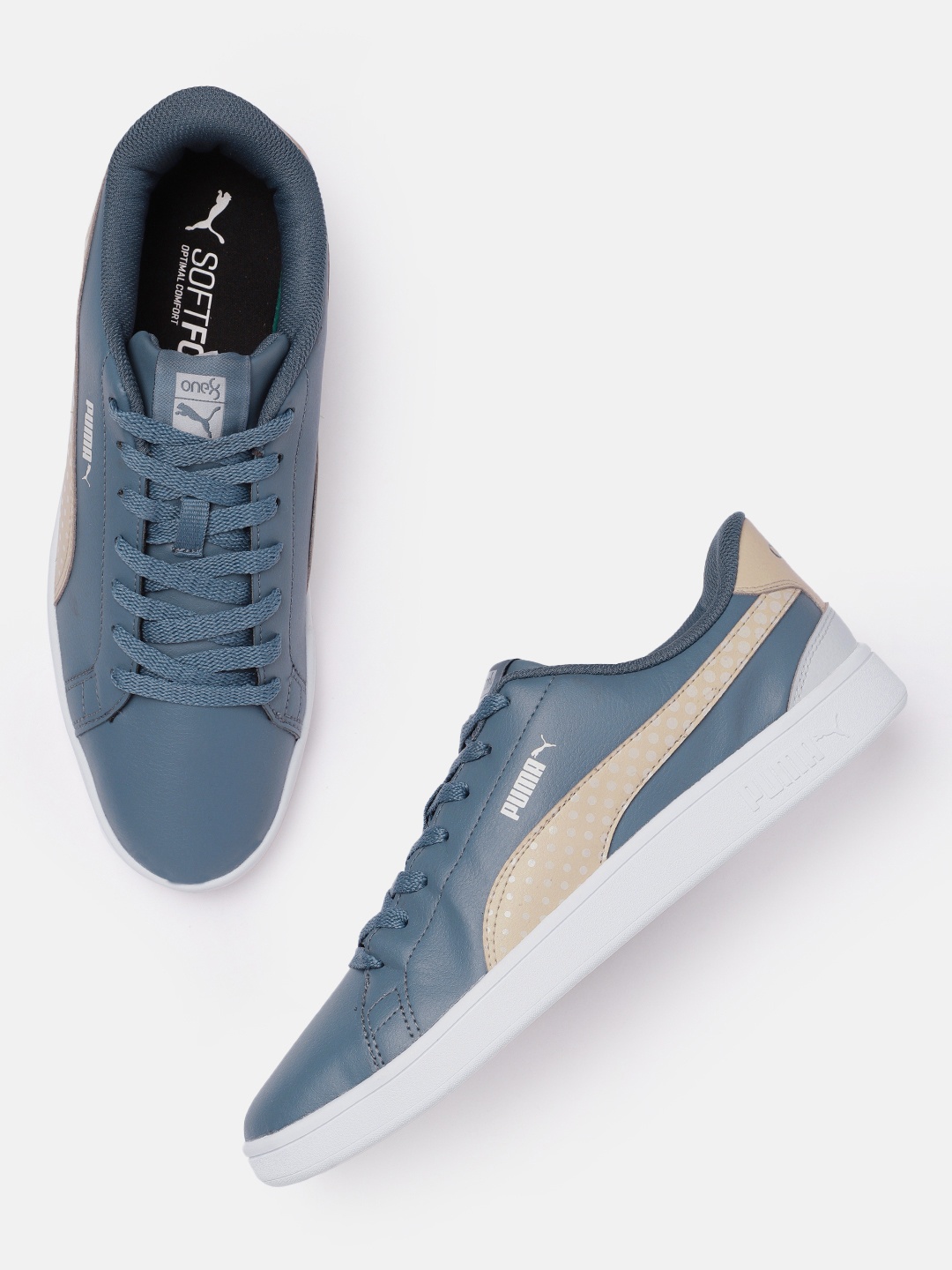 

one8 x PUMA Men Blue Solid Sneakers