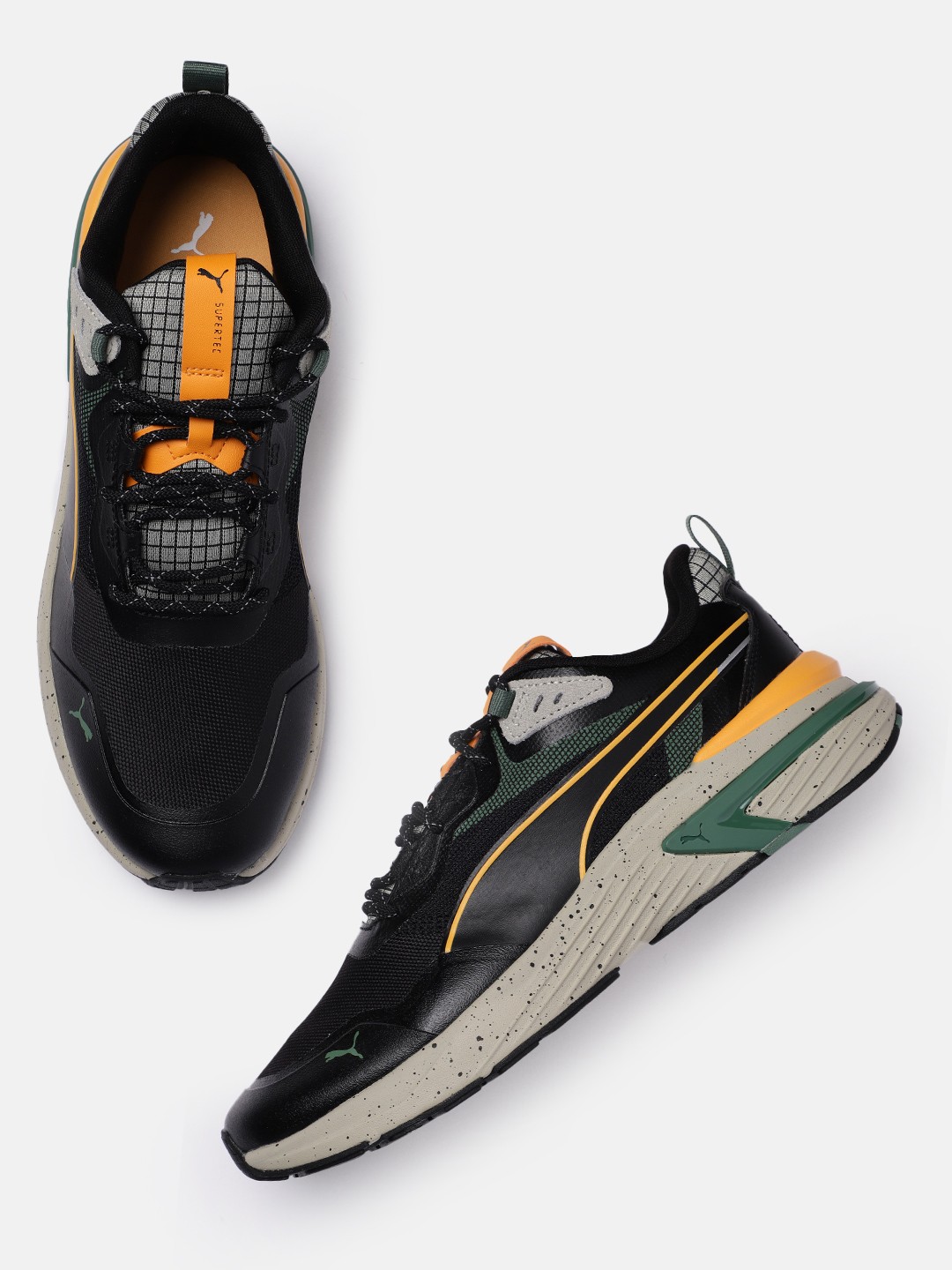 

Puma Unisex Black Supertec Open Road Sneakers