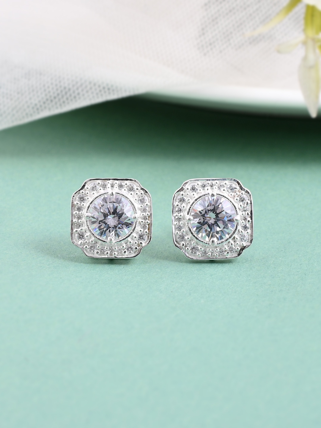 

Studio Voylla 925 Sterling Silver Contemporary Studs Earrings