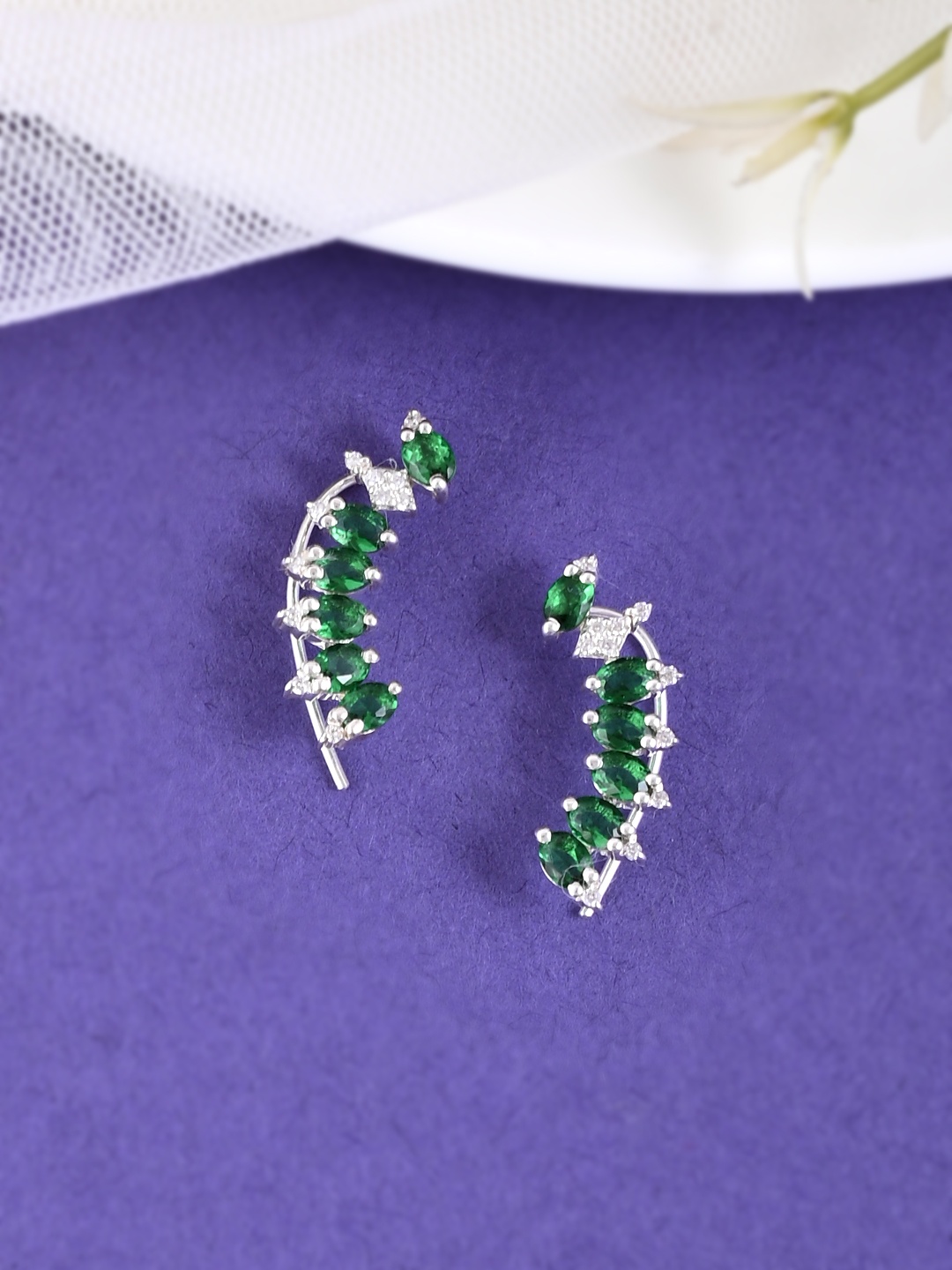 

Studio Voylla 925 Sterling Silver Contemporary Drop Earrings