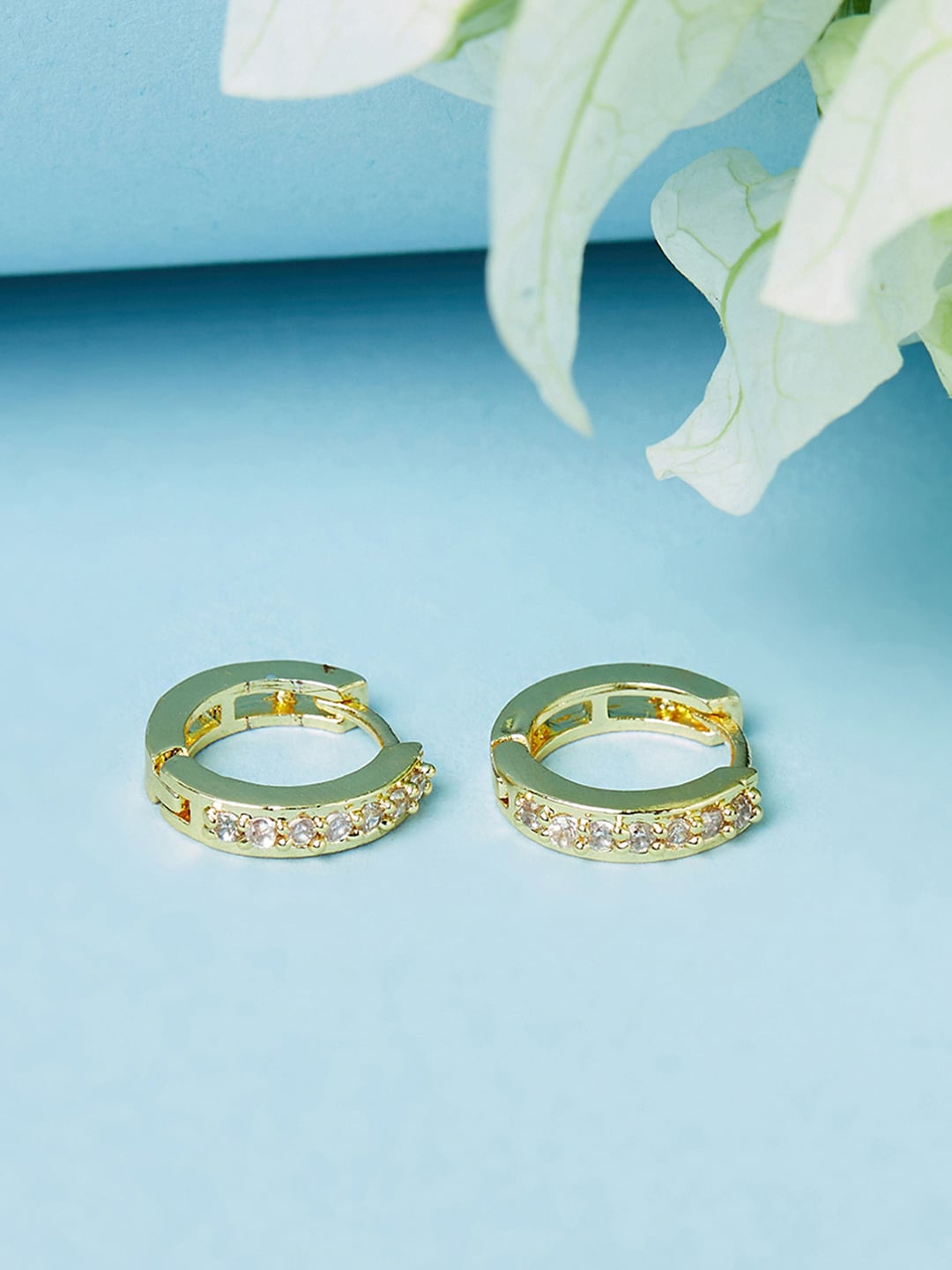 

Voylla Gold-Toned Contemporary Hoop Earrings
