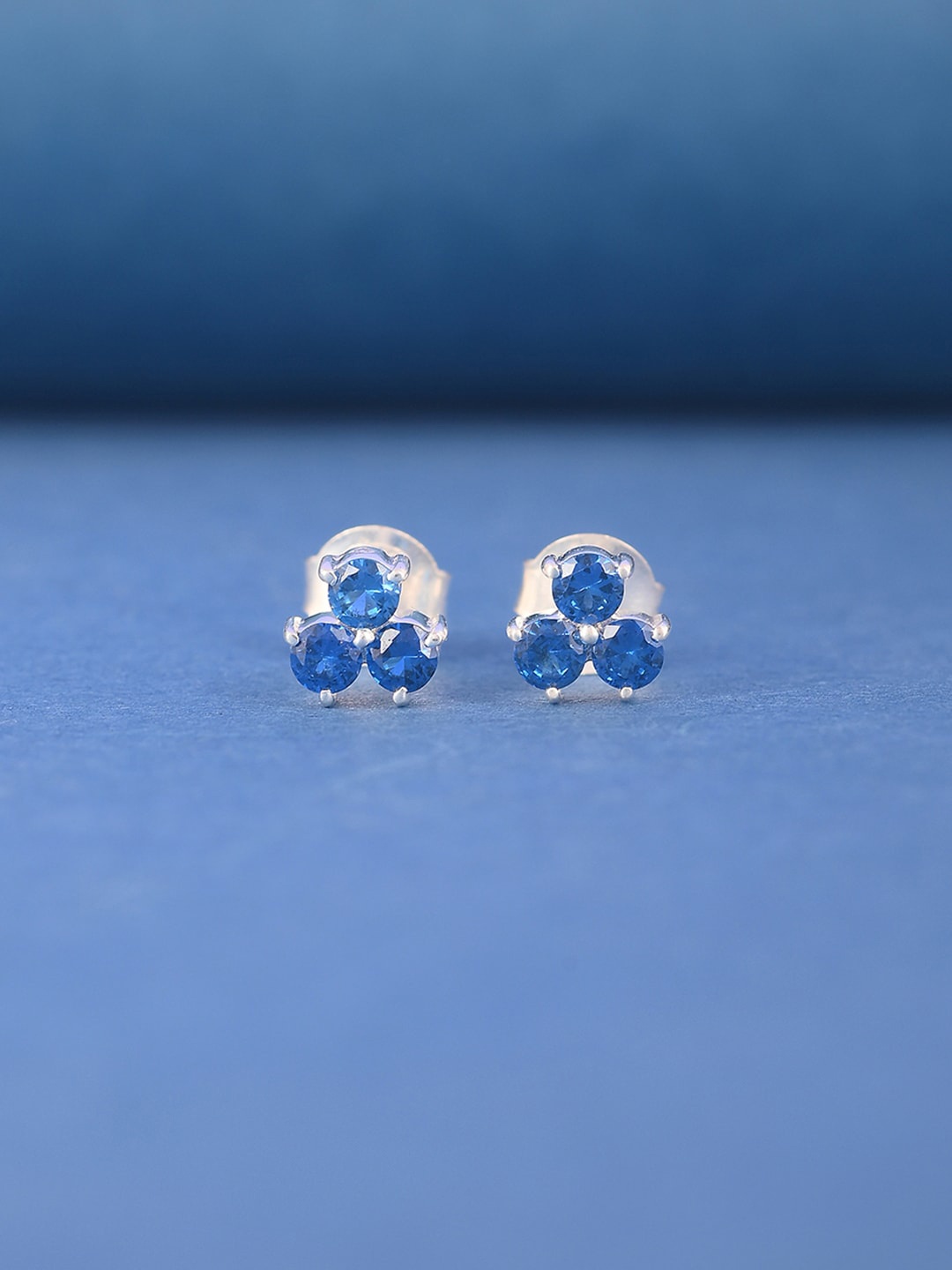 

Voylla Silver-Toned Contemporary Studs Earrings