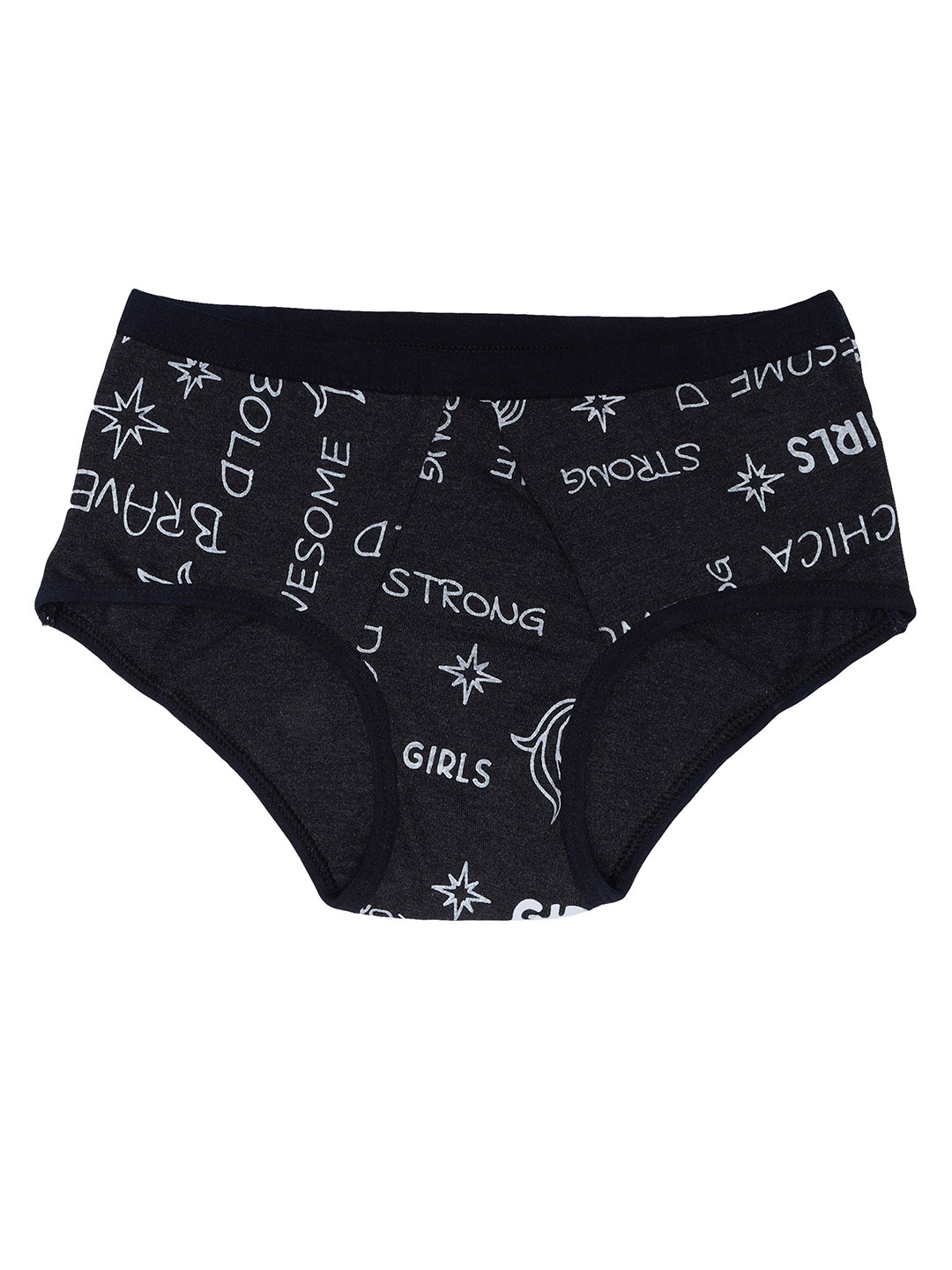 

DChica Teen Girls Grey Melange Eco-Friendly Anti Microbial Lining Period Briefs