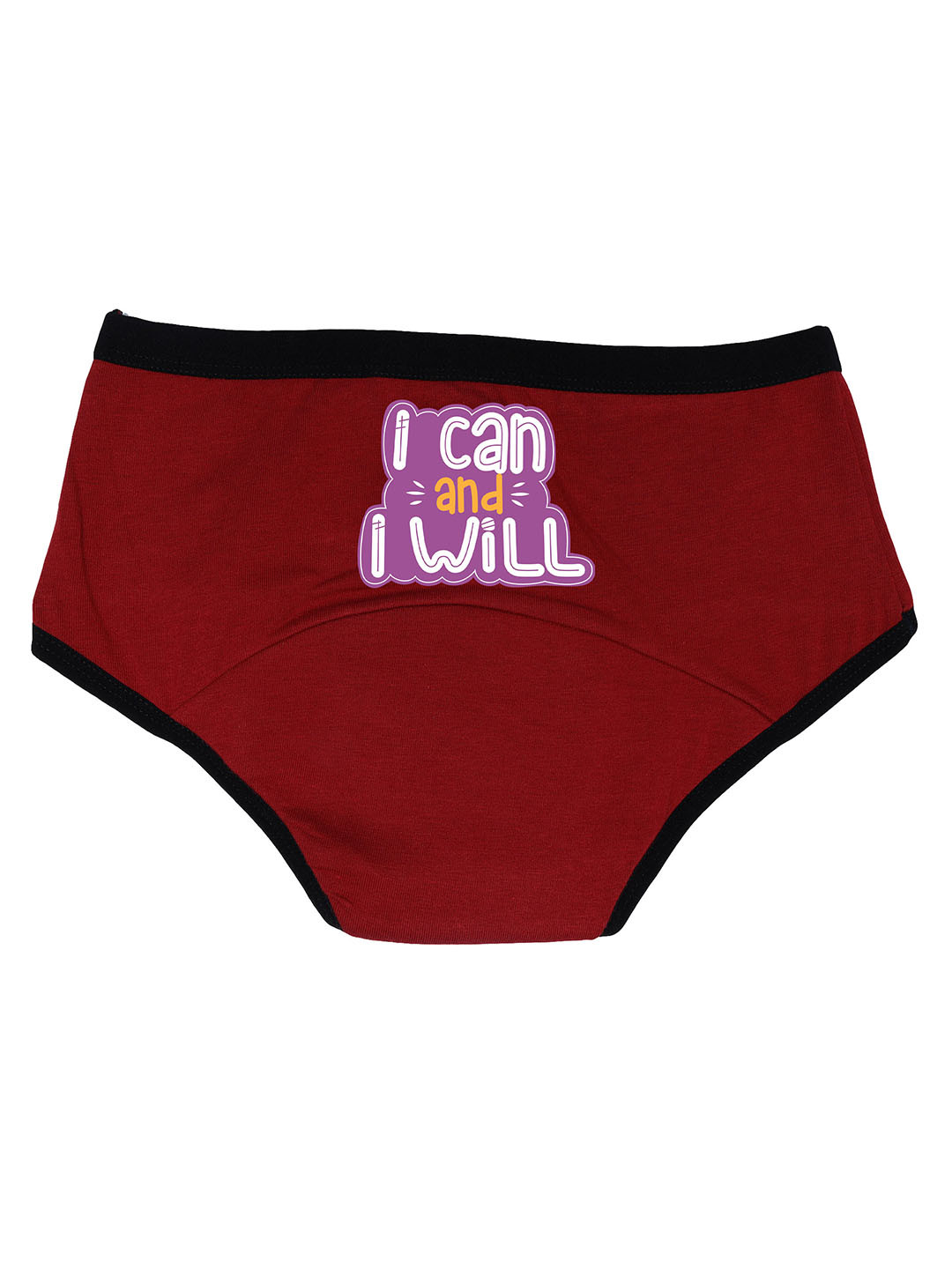 

DChica Teen Girls Maroon Eco-friendly Anti Microbial Lining Period Briefs DCPPJL7931/10-12