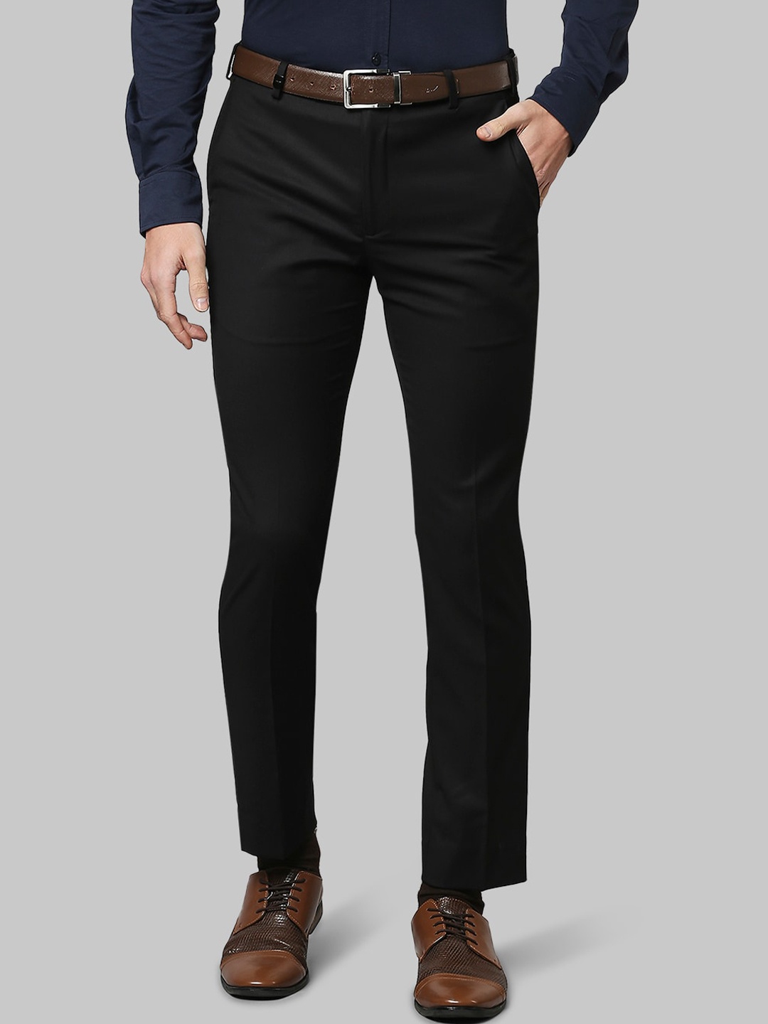

Park Avenue Men Black Slim Fit Trousers