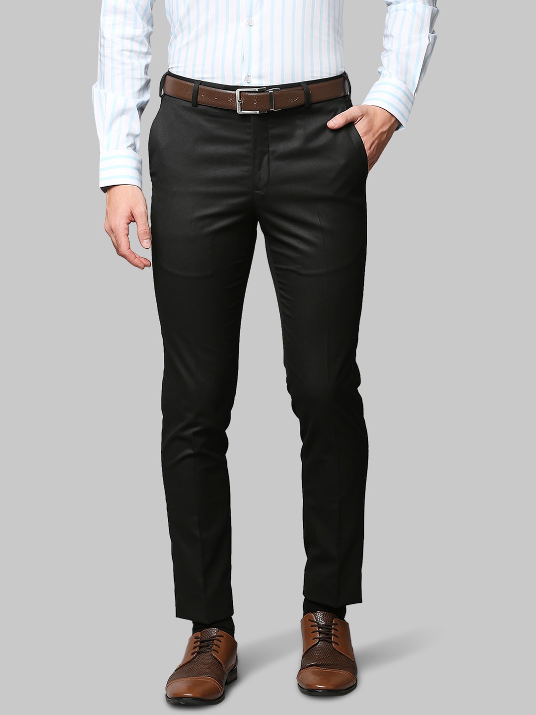 

Park Avenue Men Black Formal Trousers