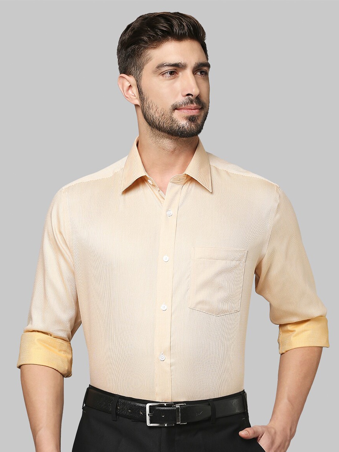 

Park Avenue Men Beige Formal Shirt