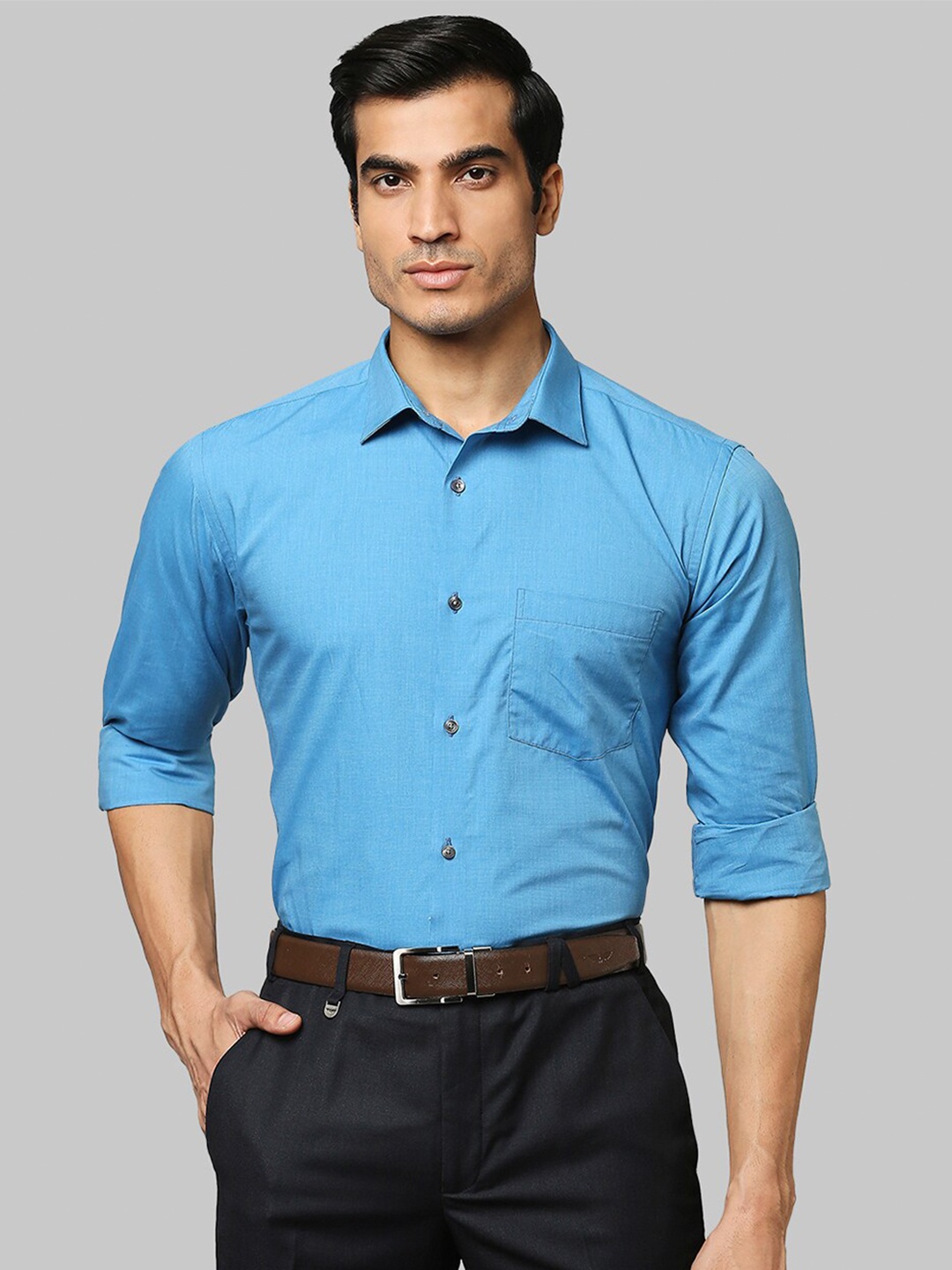 

Park Avenue Men Blue Slim Fit Formal Shirt