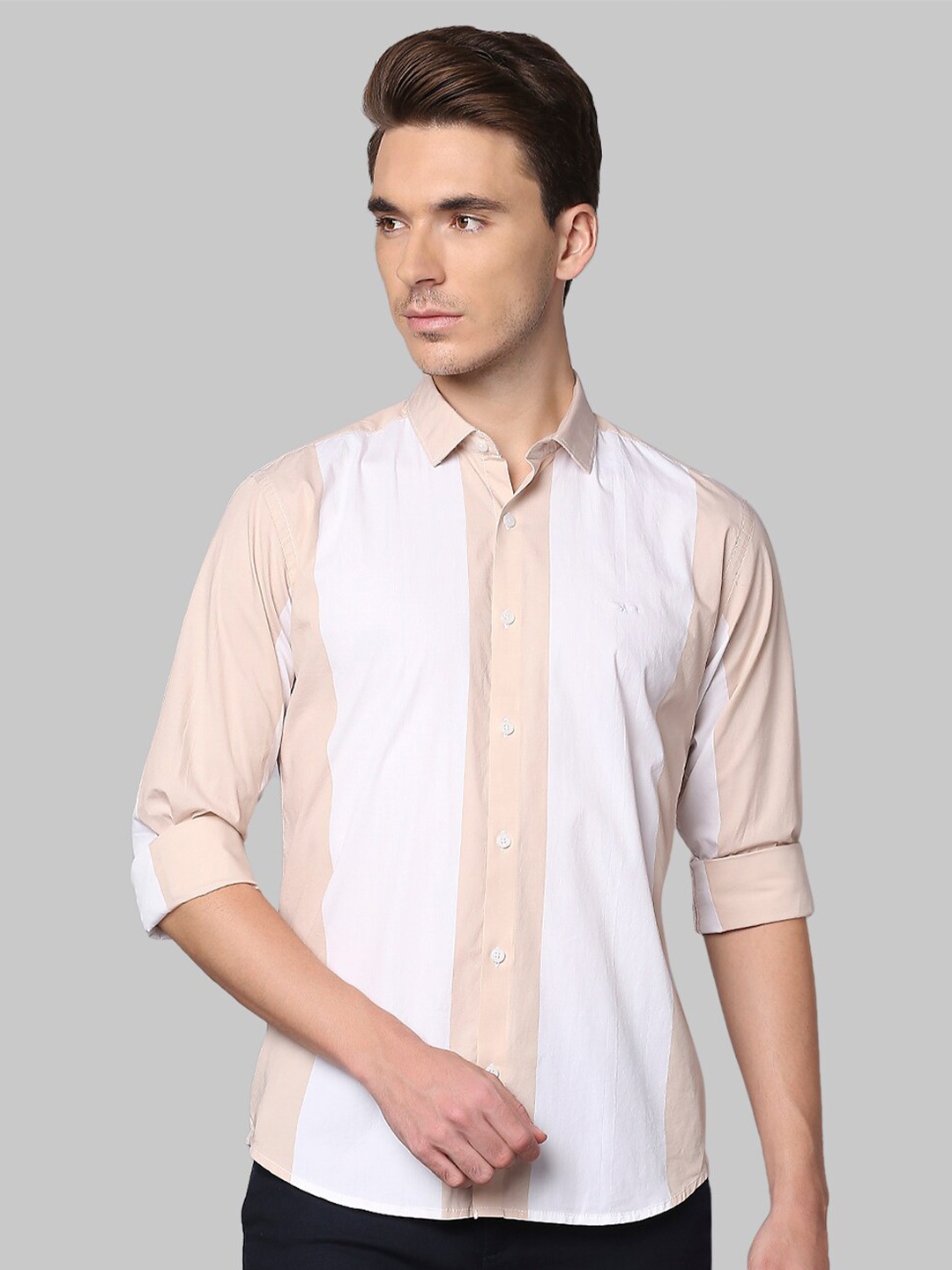 

Park Avenue Men Beige Slim Fit Casual Shirt