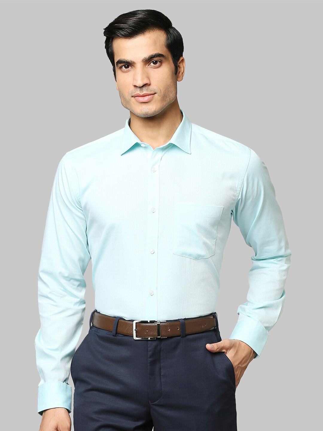 

Park Avenue Men Green Slim Fit Formal Shirt