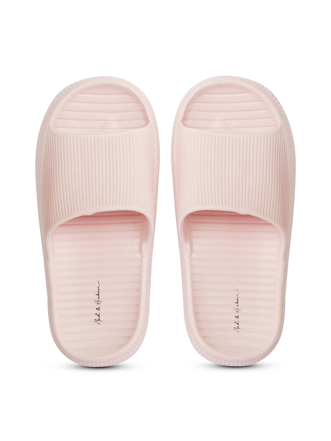 

Mast & Harbour Women Pink Striped Sliders