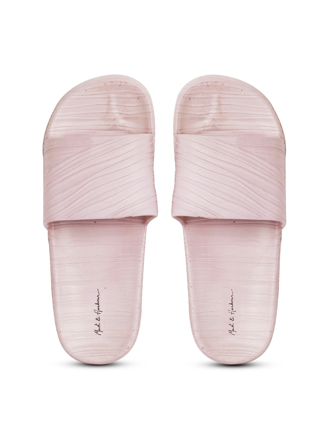 

Mast & Harbour Women Purple Striped Sliders