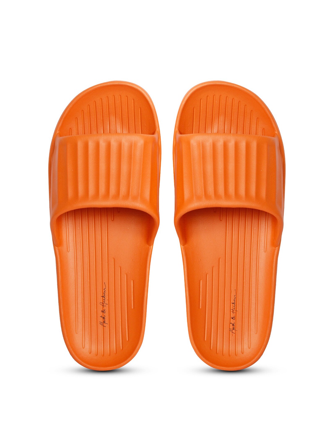 

Mast & Harbour Women Orange Striped Sliders