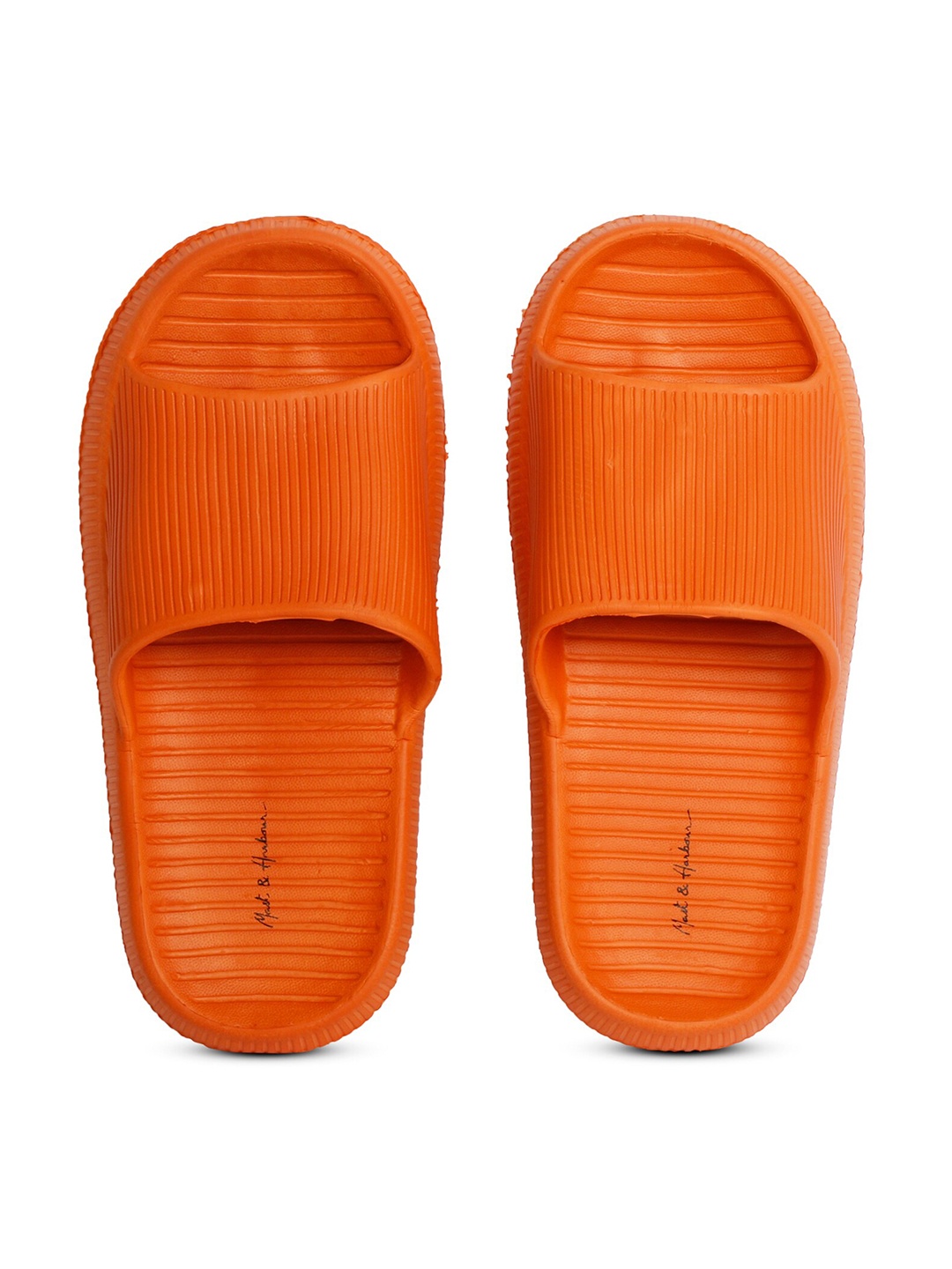 

Mast & Harbour Women Orange Striped Sliders