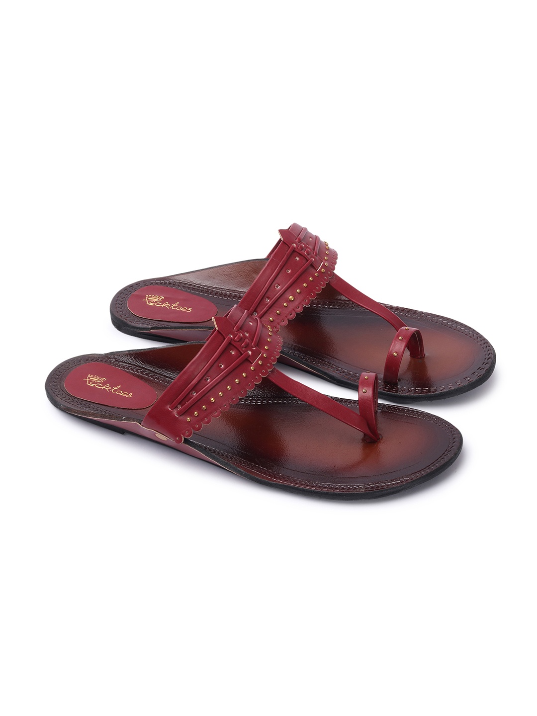 

Picktoes Women Maroon One Toe Flats