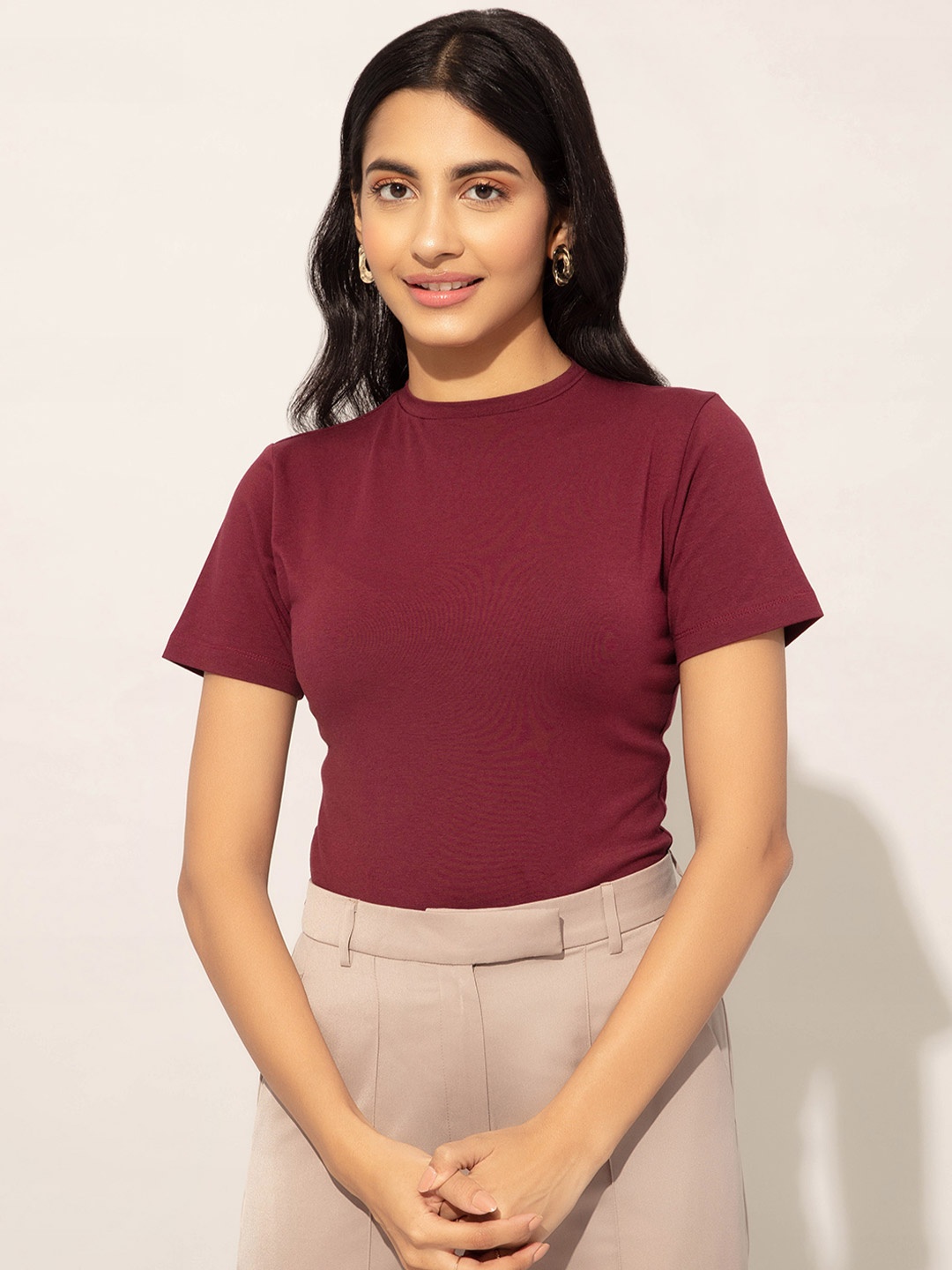 

20Dresses Women Maroon Solid Bodysuit