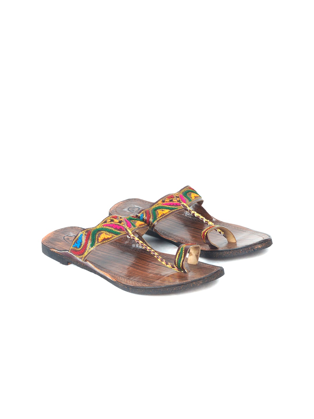 

The Desi Dulhan Women Brown Embellished Flats
