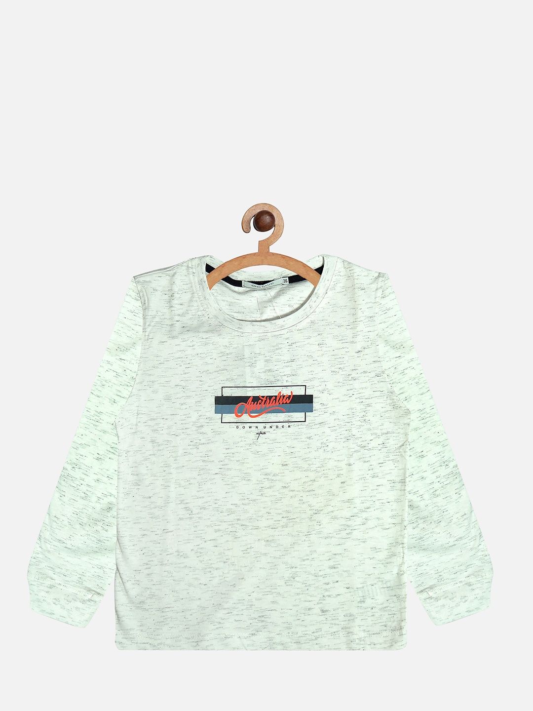 

Octave Boys White Printed T-shirt