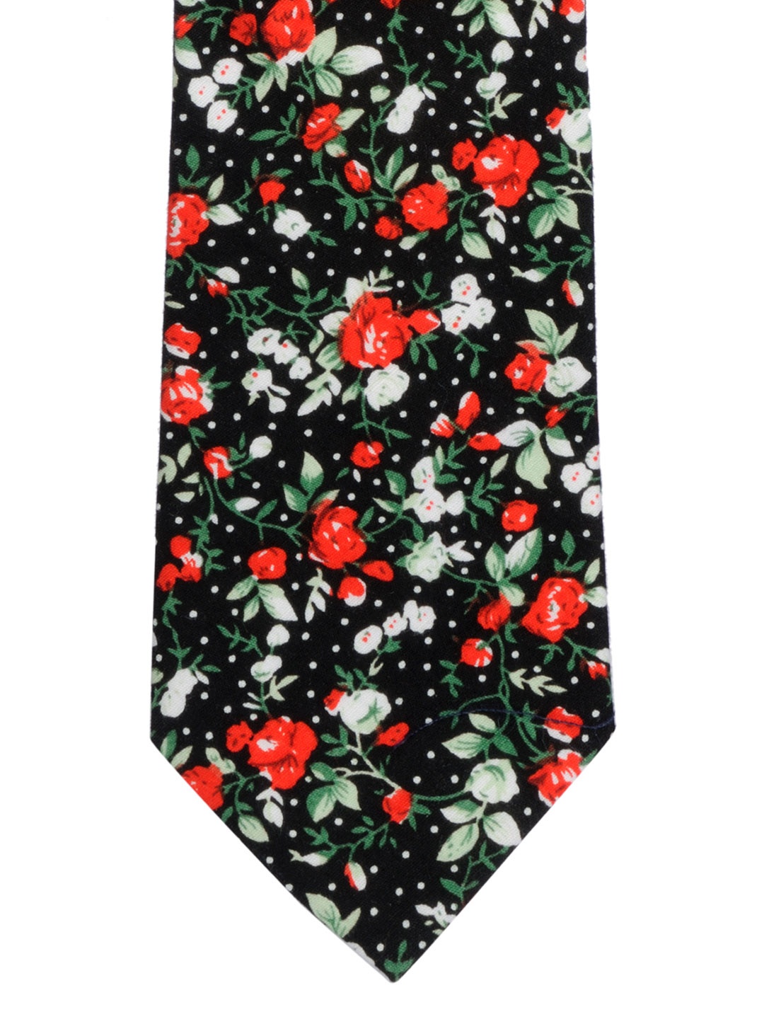 

Alvaro Castagnino Black & Red Floral Print Tie